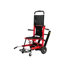 LINE2design USA Motorized Stair Chair  - Electric Lift Evacuation Chair, Mobile Stair Climber with Power Track System, 440 Lb Capacity - Red