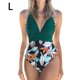thumbnail image 5 of Eigraketly Traje de baño de mujer sin mangas espalda abierta acolchado mono estampado viaje vacaciones traje de baño con correa verde + flor negra L Type2 NO2 Eigraketly OD021064-08, 5 of 6