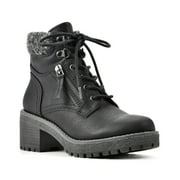 White Mountain Women's Balance Lace Up Booties Black Size 8 M