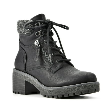 White Mountain Women's Balance Lace Up Booties Black Size 8 M