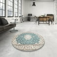 thumbnail image 4 of Ahgly Company Machine Washable Indoor Rectangle Traditional White Gold Area Rugs, 8' x 10', 4 of 7