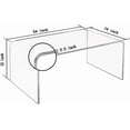 thumbnail image 5 of Clear Acrylic End Table, 24" L x 14" W x 12" H x 1/2" Thick, C-Shape Clear End Coffee Table, Modern Lucite Side Table for Living Room, Bedroom, Bathroom, Office, 5 of 5