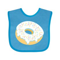 Inktastic White Donut with Sprinkles Boys or Girls Baby Bib