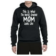 thumbnail image 2 of World's Greatest Mom Looks Like Mother's Day Unisex Graphic Hoodie Sweatshirt, Black, Small, 2 of 3