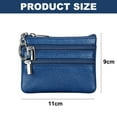 thumbnail image 2 of Women's Genuine Leather Coin Purse Mini Pouch Change Wallet with Keychain, 2 of 5