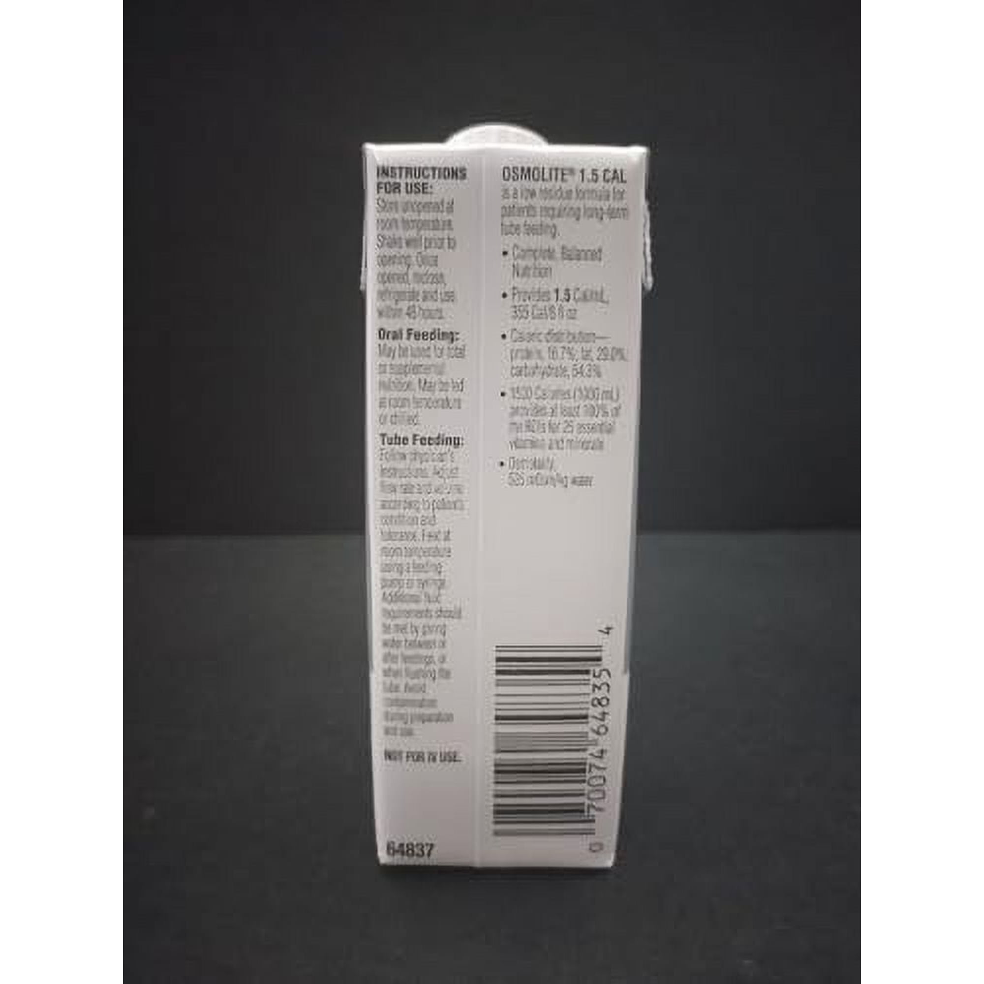 Osmolite 1.5 Cal High-Protein, High-Calorie Nutrition Drink Case of 24, Unflavored, 8 Oz, 24 Count