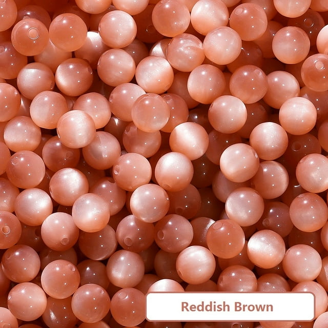 Naittoop 20 Pcs Perles en Résine 8mm Perles en Résine pour Fabrication de Porte-Clés 8mm Perles en Résine pour Fabrication de Bracelets Multicolore