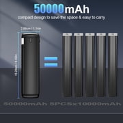 50000mAh 22.5W Portable Charger, USB‑C Fast Charging Power Bank, 3 Outputs 2 Inputs, LED Digital Display for Electronic Devices