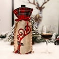 thumbnail image 5 of 2 fundas para botellas de vino de gnomo de Navidad, hechas a mano, bolsas para botellas de vino, decoraciones para fiestas de mesa navideñas, estilo de regalo 2 Rojo Verde, 5 of 5
