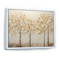 thumbnail image 2 of Designart "Tranquil Beige Trees" Landscape Trees Floater Framed Canvas Wall Art, 2 of 5