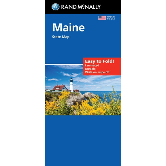 Rand McNally Easy to Fold: Maine State Laminated Map, (Paperback)