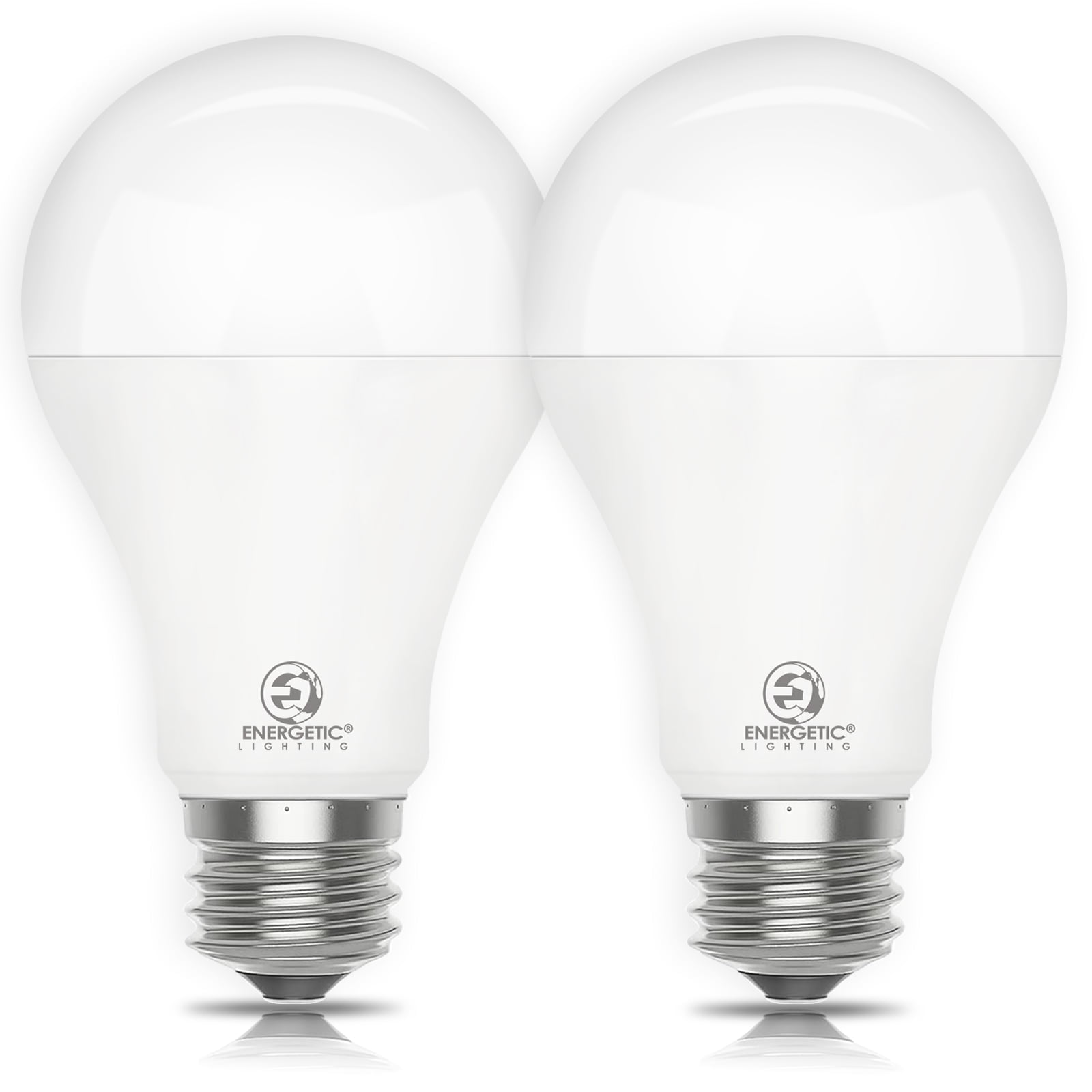 ENERGETIC Dimmable A21 LED Light Bulb,150 Watt Equivalent,2300LM,Daylight 5000K,E26 Base,Damp Rated,ETL Listed,2 Pack