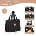 thumbnail image 2 of Holuxer Large Lunch Bag for Women, Insulated Adult Lunch Box for Work, Leakproof Cooler Lunch Tote Bags with Storage Pocket. Reusable Lunchbox Purse for Works Picnic Hiking 14L, Black, 2 of 6