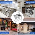 thumbnail image 6 of Stainless Steel Utility Sink, Free Standing Single Bowl Kitchen Sink with Storage Shelves, Cold and Hot Water Pipe for Laundry Room Farmhouse Indoor and Outdoor Sink, 6 of 6