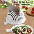 thumbnail image 5 of Salad Cutter Bowl, Veggie Choppers and Dicers, Salad Chopper Bowl and Cutter, Multi-Functional Fast Salad Cutter Bowl, Salad Cutter Bowl with Lid Fast Vegetable Cut Set (Green), 5 of 5