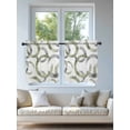 thumbnail image 4 of Sage Green Grey Tier Curtains 24 Inch Length,Sheer Curtains for Bedroom Living Room Window Geometric Circle Modern Abstract Simple Art Small Half Window Kitchen Curtains & Drapes 27.5"x24" 2 Panels, 4 of 6