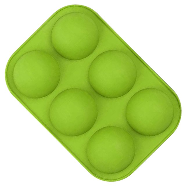 Billuyoard Moldes de silicona para jabón de media esfera, utensilios para hornear, utensilios para decoración de tortas con pudín, molde para Fondant de Herramientas y accesorios para hornear Verde Billuyoard HA002563-01