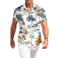 thumbnail image 2 of HAJWOH Summer Hawaiian Shirt for Men Casual Button Down Short Sleeve Summer Beach Shirts Loose Fit Floral Print Tropical Tops, 2 of 7