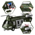 thumbnail image 3 of Set de juguetes JOYIN para vehículos militares, helicóptero de transporte por fricción, 3 of 7