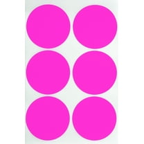 Royal Green 2" inch Circle Stickers Dots Labels for All Purpose in Neon Pink 50mm - 300 Pack