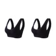thumbnail image 4 of Sonducket Sujetador push-up para mujer - Sin costuras con soporte inalámbrico Sujetador sin costuras transpirable negro XXXL 1 negro XXXL, 1 2Conjunto, 4 of 6