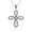 White Gold, variant on 14K Yellow and White Gold CZ Cross Pendants for Womens Mens / Cross Gold Charms / Catholics Cross Pendants / Dijes de Cruz Oro Real