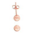 thumbnail image 5 of JewelStop 14K Rose Gold 5mm Faceted Stud Earrings with Diamond Cut Textured Finish and Push Back Clasp, 5 of 7