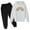 R/329White, variant on Vividxx Outfits Sets Sweatshirt Tops Hoodie Trousers Pant Sets For Teen Girls Sweatsuits 2PCS Oversized Hoodie And Sweatpants Slacks Sets Preppy Clothes Solid Color Toddler Trendy Dailywear