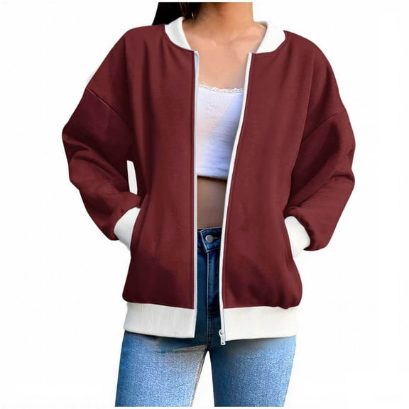 Womens Lightweight Casual Jacket Early Fall Fashion Oversized Coat Graphic Long Sweaters Open Front Zip Up Sweatshirt Cotton