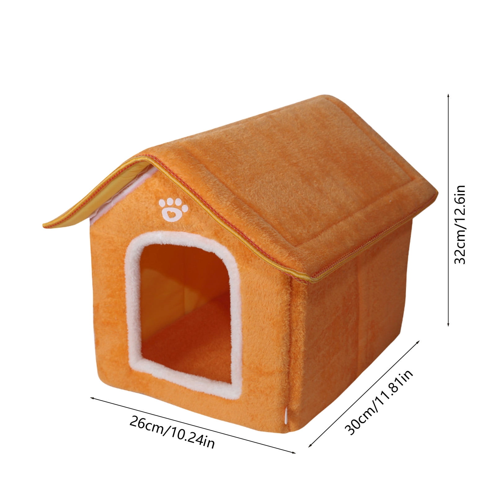 Vggrvlo Cat Bed for Indoor Cats Brown Large Cat Bed Cave Soft Kitten beds for Multi Small Pet 12"x13"