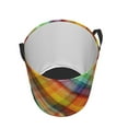 thumbnail image 3 of Daiia abstract Watercolors Tartan Laundry Hamper With Handles Large Storage Basket/Toy Organizer/Dirty Clothes Collapsible Waterproof For College Dorms, Bedroom,Bathroom, 3 of 8
