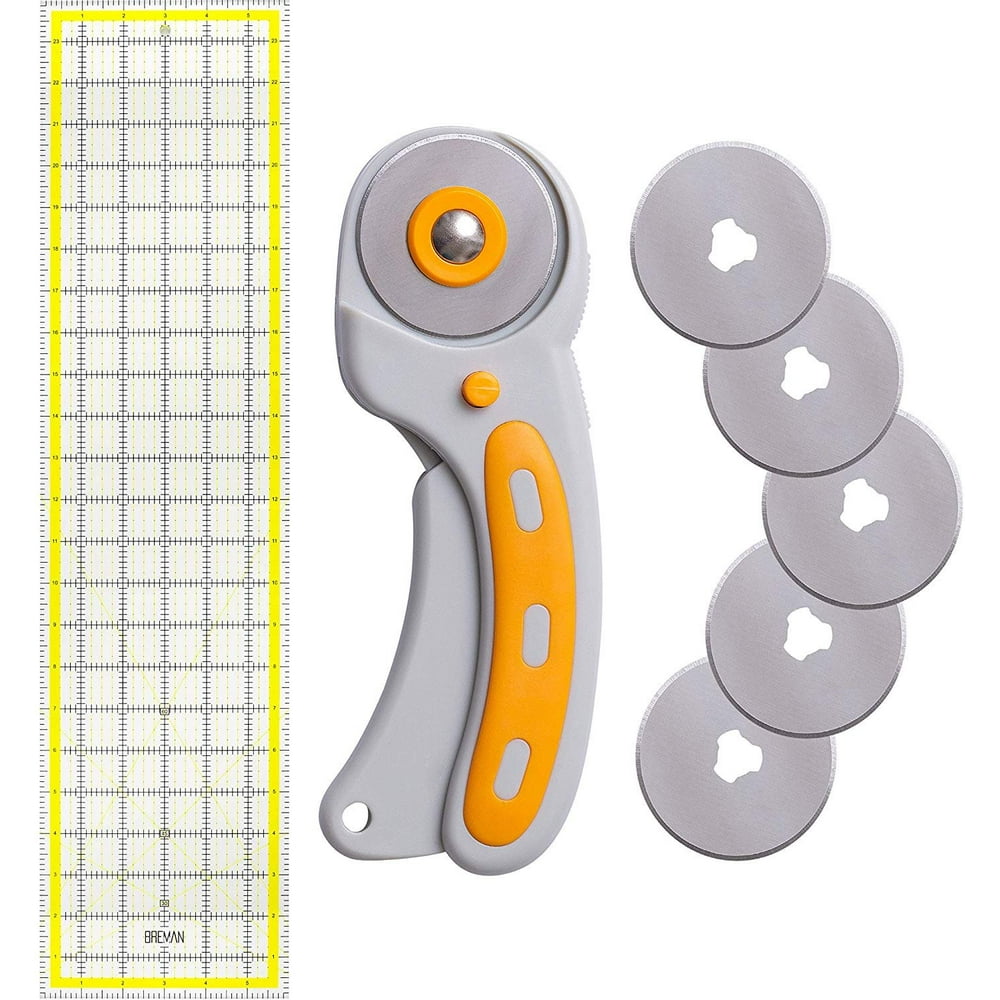 WA Portman Rotary Cutter and Quilting Ruler Set 45mm Fabric Cutter