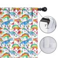 thumbnail image 4 of Blackout Kids Curtains,White Colorful Dinosaurs Pattern Childrens Insulated Curtains Set Of 2,Bedroom Essentials,Toddler Room Decor 52"x63", 4 of 5