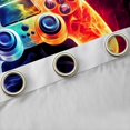 thumbnail image 4 of Manfei Kids Game Console Blackout Curtains Set of 2 (52x84 Each),Cartoon Gamepad Gamer Window Curtains,Gradient Purple Orange Curtains and Drapes For Boy,Ultra Soft Home Decor, 4 of 6