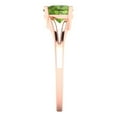thumbnail image 3 of 1 ct Heart Cut Natural Peridot Solitaire Engagement Ring for Women in 18K Rose Gold, 3 of 5
