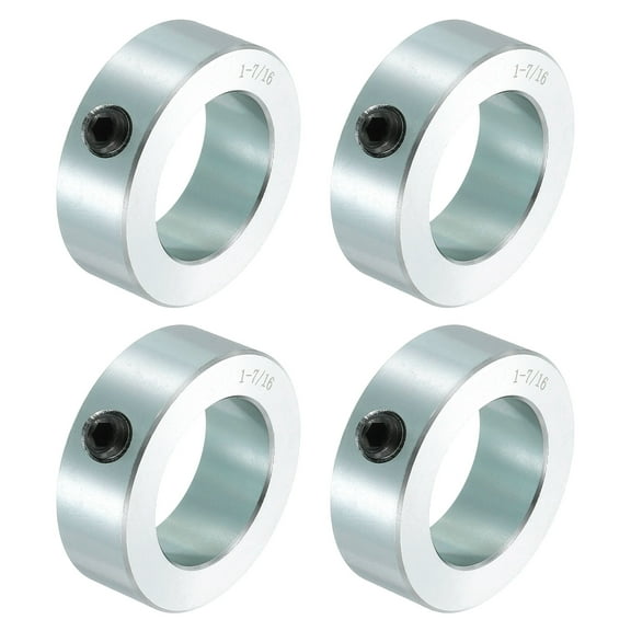 4pcs Set Screw Collars 1-7/16" Bore Carbon Steel Shaft Collars, 2-1/4" OD, 3/4" Width Lock Axle Collar Clamp