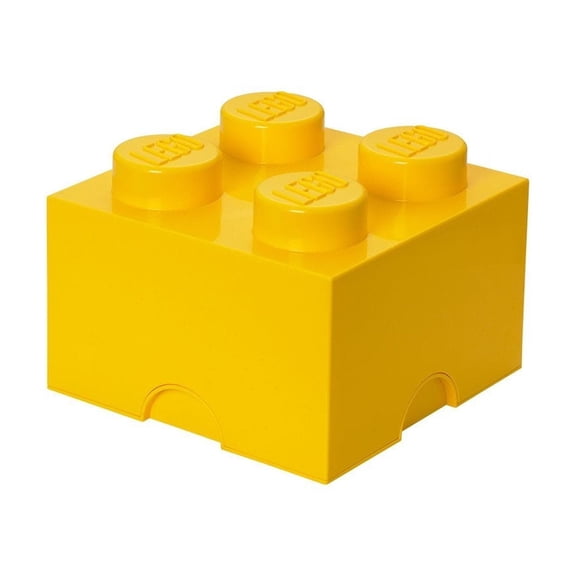 Room Copenhagen LEGO Storage Brick Drawer 4, 9-3/4 x 9-3/4 x 7-1/8 Inches, Bright Yellow (4003)