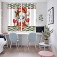 thumbnail image 4 of Christmas Snowman Kitchen Curtains Window Panels, Winter Snowflakes Green Buffalo Plaid Insulated Window Treatment Curtain, Grommet Curtains for Bedroom/Living Room/Bathroom, 2 Piece 52"Wx72"L, 4 of 8