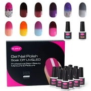 Color Changing Nail Polish Clavuz 12pcs Gel Nail Polish Set C001 Soak Off Color Changing Uv Manicure With