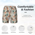 thumbnail image 4 of Kdxio Squirrels And Trees Print Men'S Swim Trunks With Compression Liner 7 Inch Inseam Quick Dry Swim Shorts, 4 of 7