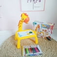 thumbnail image 5 of Funtogether Toys Kids Drawing Projector Table, Giraffe Trace and Draw Art Desk with Light, Includes Projector Slides, 12 Markers & Book, Educational Learning Toy for Toddlers, 5 of 6