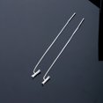 thumbnail image 1 of Pendientes de plata de ley S925 con cadena para la oreja con 26 letras en inglés, tendencia Joker, multicolor, 1 of 6