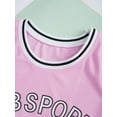 thumbnail image 5 of Manyakai Kids Boys Girls 2 Piece Basketball Outfits Athletic Jersey T-Shirt with Mesh Shorts Sports Pink 170, 5 of 7