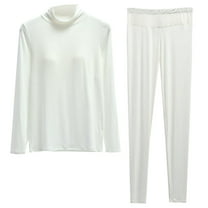 HAiming Womens Soft Pajama Sets Plus Size Turtleneck Long Sleeve Tops and Pants 2 Piece 2025 Casual Outfits Loungewear