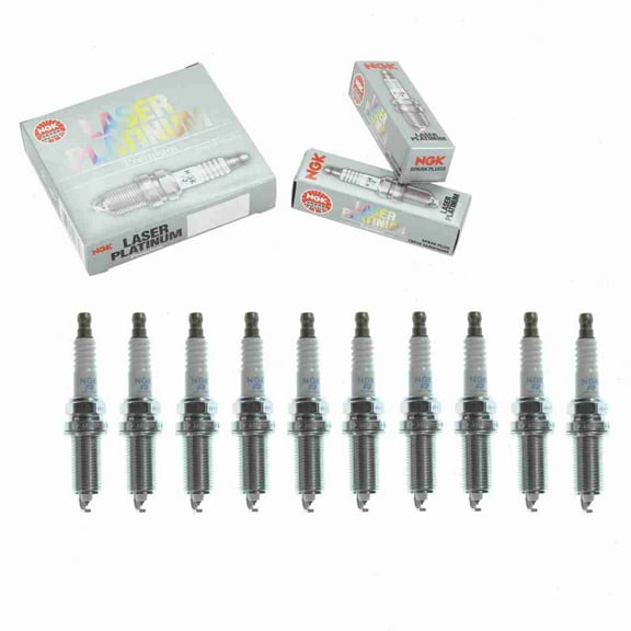 10 pc NGK 97606 Laser Platinum Spark Plugs for 4505 4703 6734 68022888AA 9055 FR8SPP30X FR8TI332 IKH16TT PKH16TT SPLZFR5B13 XP6003 Ignition Wire Secondary Fits select: 2008-2012 DODGE RAM 1500