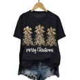 thumbnail image 6 of Kaprioy Womens Christmas T Shirts Graphic Tops Short Sleeve Funny Merry Xmas Holiday Print Tee Blouses Black, XXXL, 6 of 6
