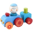 thumbnail image 1 of Juguetes para niños pequeños, juguete de madera para niñas y niños, juego de tren de madera, bloques de juguete para aprender a caminar, juego de apilamiento Namotu CQ575, 1 of 5