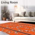 thumbnail image 2 of ODIKA 6'x9' Machine Washable Non-Slip Area Rug, Crystalline Cascade Bath Holiday High Traffic Rug, Orange, 627114, 2 of 7
