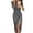 Grey, variant on Joernso Women Formal Dress Shiny Bright Surface Off Shoulder Dress Pleated High Waist Lady Split Bodycon Dress for Party Banquet Wedding