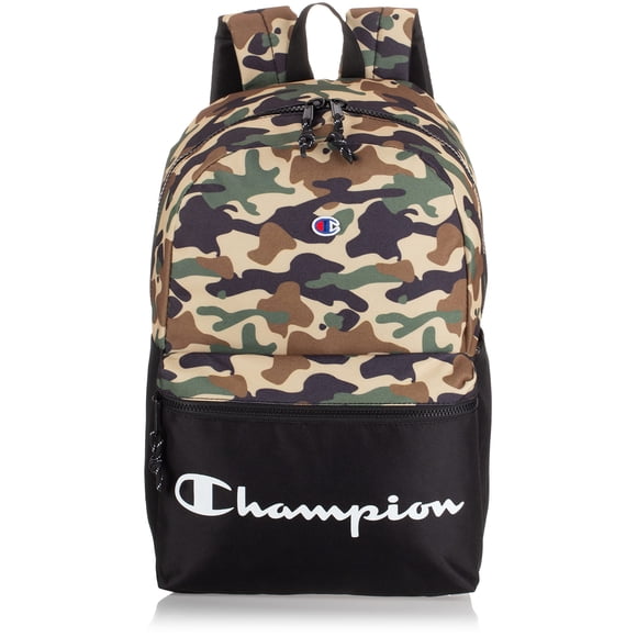 Mochila Champion Manuscript Green con bolsillo frontal